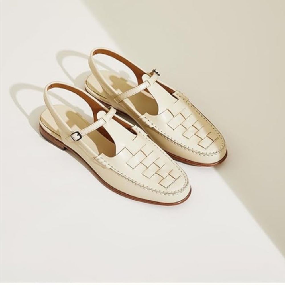 Woven Detailed Slingback Flats